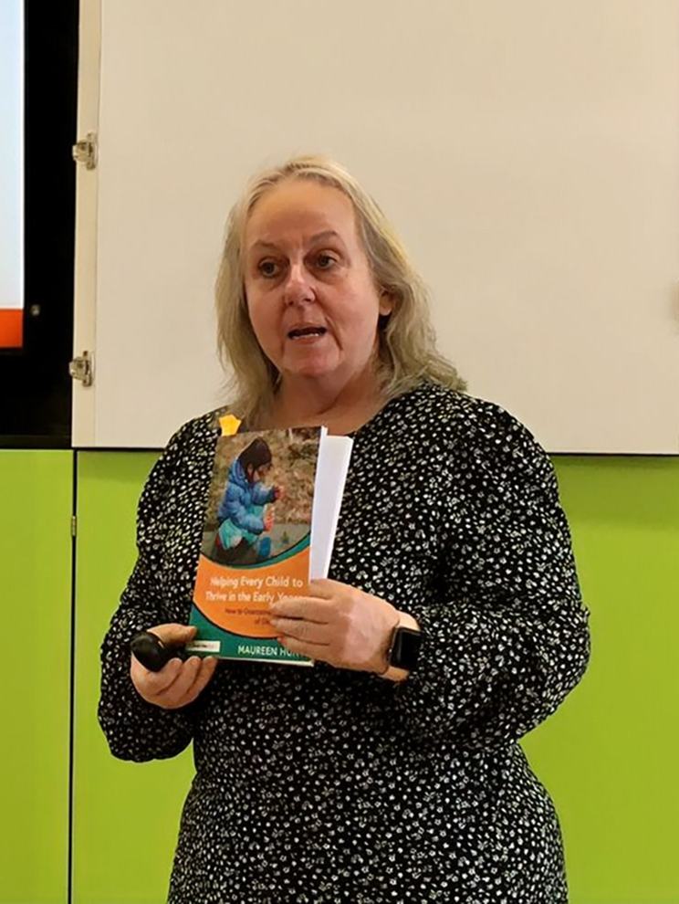 Maureen Hunt presenting at the Helping Every Child to THRIVE book launch and conference